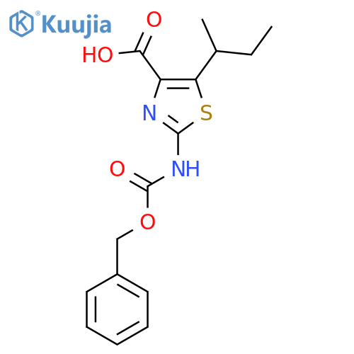 2-{(benzyloxy)carbonylamino}-5-(butan-2-yl)-1,3-thiazole-4-carboxylic acid structure