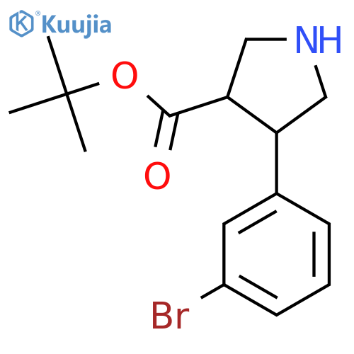 tert-butyl 4-(3-bromophenyl)pyrrolidine-3-carboxylate structure