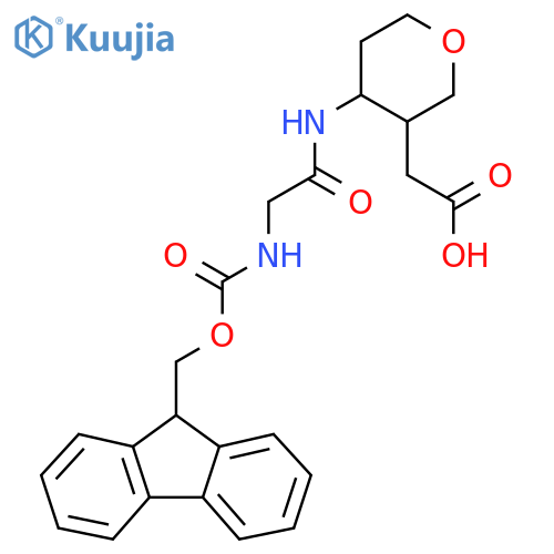 2-{4-2-({(9H-fluoren-9-yl)methoxycarbonyl}amino)acetamidooxan-3-yl}acetic acid structure