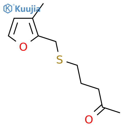 5-{(3-methylfuran-2-yl)methylsulfanyl}pentan-2-one structure