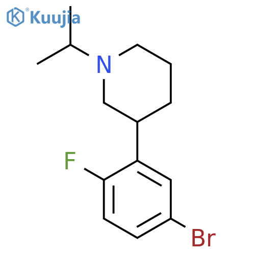 3-(5-bromo-2-fluorophenyl)-1-(propan-2-yl)piperidine structure