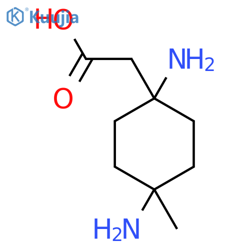2-(1,4-diamino-4-methylcyclohexyl)acetic acid structure