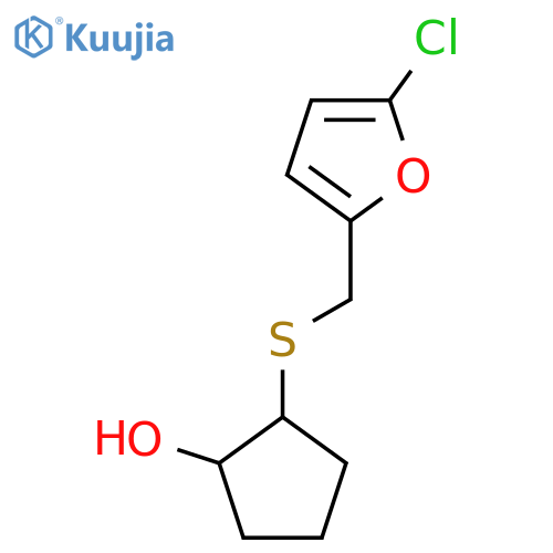 2-{(5-chlorofuran-2-yl)methylsulfanyl}cyclopentan-1-ol structure