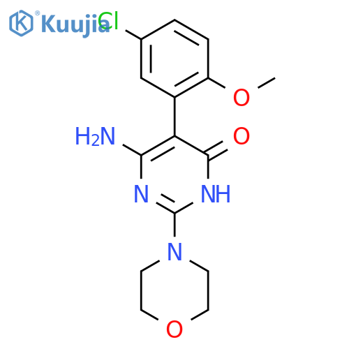 6-Amino-5-(5-chloro-2-methoxyphenyl)-2-(morpholin-4-yl)-3,4-dihydropyrimidin-4-one structure