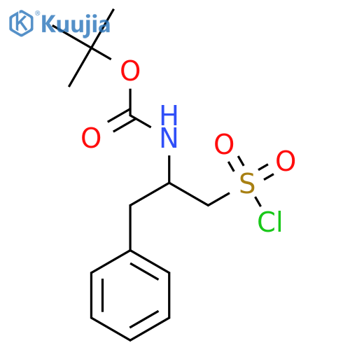 tert-butyl N-1-(chlorosulfonyl)-3-phenylpropan-2-ylcarbamate structure