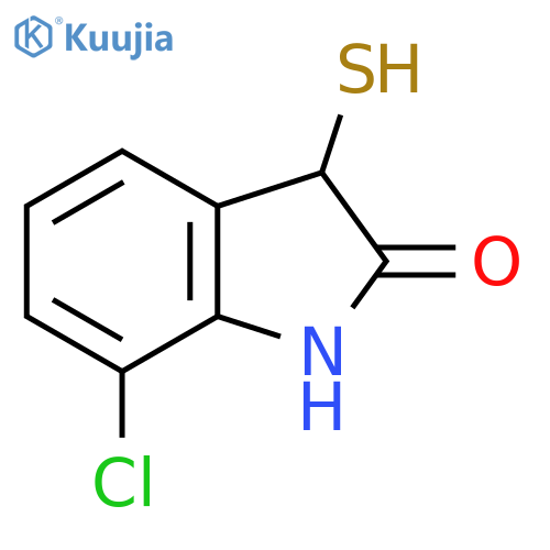 7-chloro-3-sulfanyl-2,3-dihydro-1H-indol-2-one structure