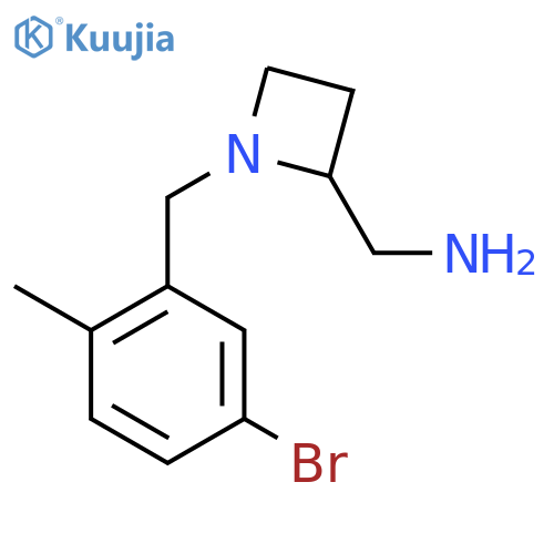 {1-(5-bromo-2-methylphenyl)methylazetidin-2-yl}methanamine structure