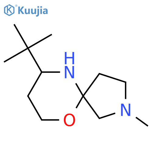 9-tert-butyl-2-methyl-6-oxa-2,10-diazaspiro4.5decane structure