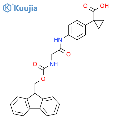 1-{4-2-({(9H-fluoren-9-yl)methoxycarbonyl}amino)acetamidophenyl}cyclopropane-1-carboxylic acid structure