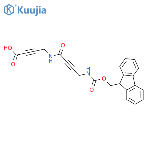 4-4-({(9H-fluoren-9-yl)methoxycarbonyl}amino)but-2-ynamidobut-2-ynoic acid structure