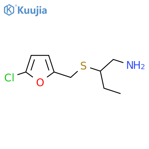 2-{(5-chlorofuran-2-yl)methylsulfanyl}butan-1-amine structure