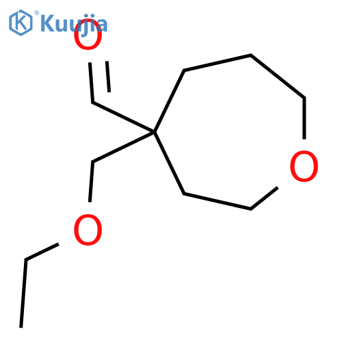 4-(ethoxymethyl)oxepane-4-carbaldehyde structure
