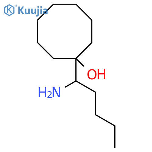 1-(1-aminopentyl)cyclooctan-1-ol structure