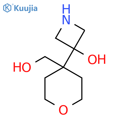 3-[4-(Hydroxymethyl)oxan-4-yl]azetidin-3-ol structure