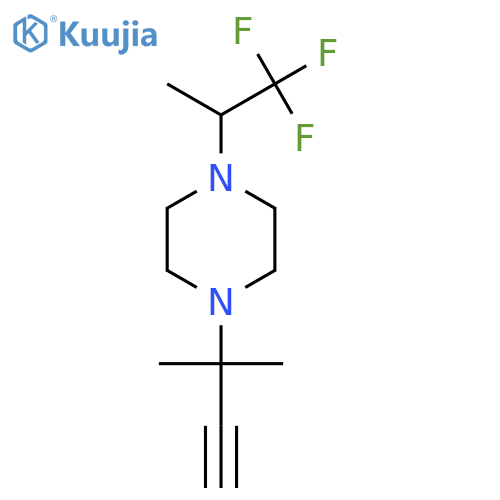 1-(2-methylbut-3-yn-2-yl)-4-(1,1,1-trifluoropropan-2-yl)piperazine structure