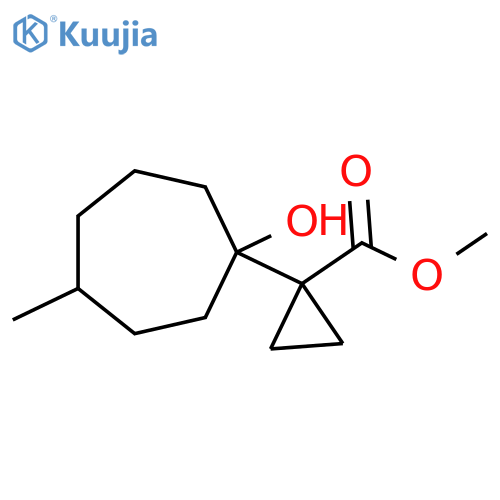 Methyl 1-(1-hydroxy-4-methylcycloheptyl)cyclopropane-1-carboxylate structure