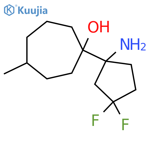 1-(1-Amino-3,3-difluorocyclopentyl)-4-methylcycloheptan-1-ol structure