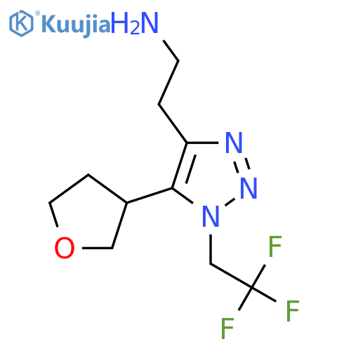 2-5-(oxolan-3-yl)-1-(2,2,2-trifluoroethyl)-1H-1,2,3-triazol-4-ylethan-1-amine structure