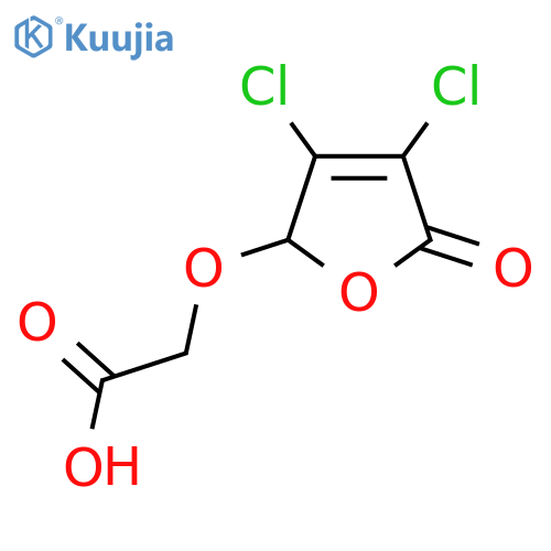 2-(3,4-dichloro-5-oxo-2,5-dihydrofuran-2-yl)oxyacetic acid structure