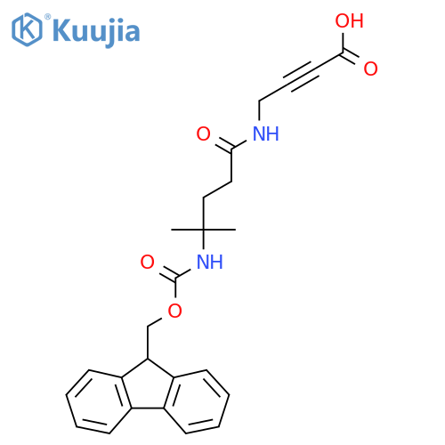 4-4-({(9H-fluoren-9-yl)methoxycarbonyl}amino)-4-methylpentanamidobut-2-ynoic acid structure