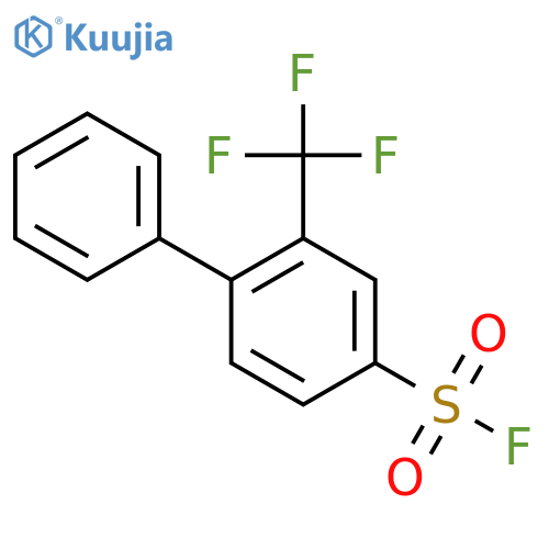 4-phenyl-3-(trifluoromethyl)benzene-1-sulfonyl fluoride structure