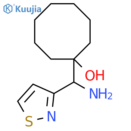 1-[Amino(1,2-thiazol-3-yl)methyl]cyclooctan-1-ol structure