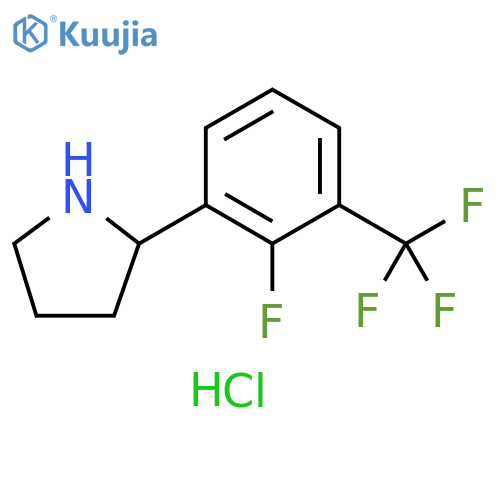 2-2-fluoro-3-(trifluoromethyl)phenylpyrrolidine hydrochloride structure