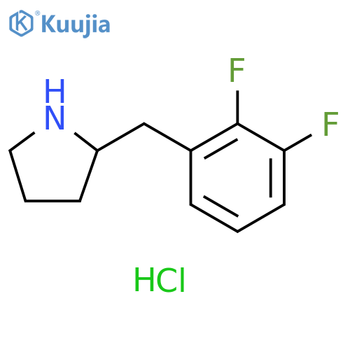 2-(2,3-difluorophenyl)methylpyrrolidine hydrochloride structure