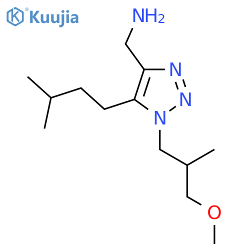 1-(3-methoxy-2-methylpropyl)-5-(3-methylbutyl)-1H-1,2,3-triazol-4-ylmethanamine structure