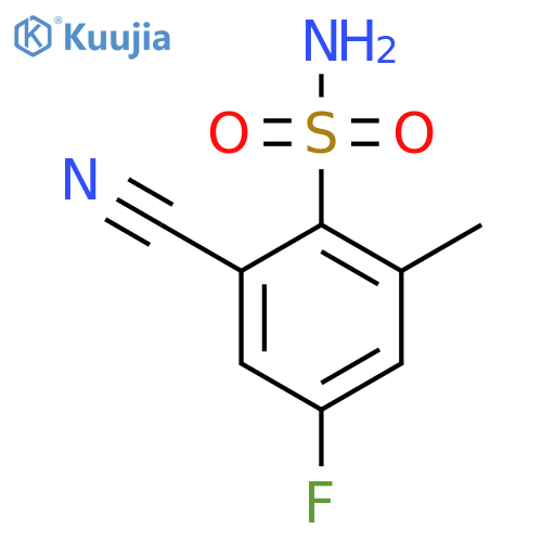 2-cyano-4-fluoro-6-methylbenzene-1-sulfonamide structure