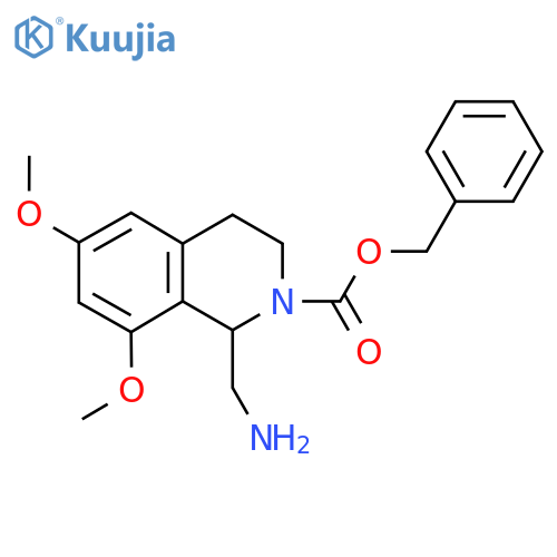 benzyl 1-(aminomethyl)-6,8-dimethoxy-1,2,3,4-tetrahydroisoquinoline-2-carboxylate structure