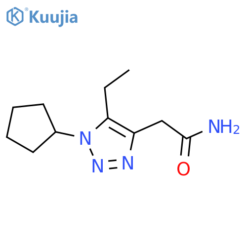 2-(1-cyclopentyl-5-ethyl-1H-1,2,3-triazol-4-yl)acetamide structure