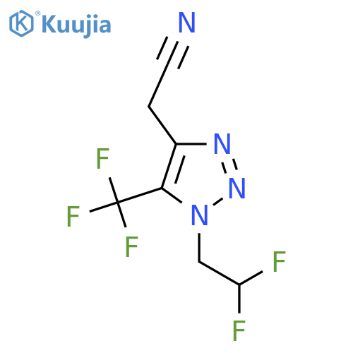 2-1-(2,2-difluoroethyl)-5-(trifluoromethyl)-1H-1,2,3-triazol-4-ylacetonitrile structure