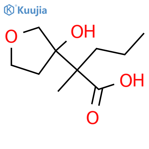 2-(3-hydroxyoxolan-3-yl)-2-methylpentanoic acid structure