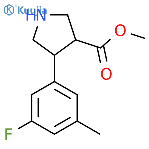 methyl 4-(3-fluoro-5-methylphenyl)pyrrolidine-3-carboxylate structure