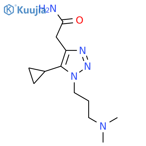 2-{5-cyclopropyl-1-3-(dimethylamino)propyl-1H-1,2,3-triazol-4-yl}acetamide structure