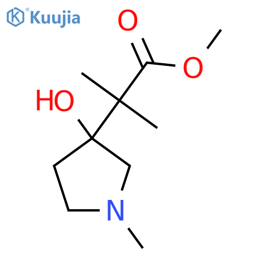 methyl 2-(3-hydroxy-1-methylpyrrolidin-3-yl)-2-methylpropanoate structure