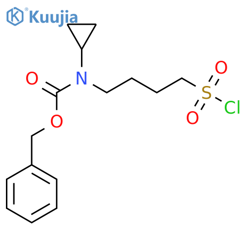 benzyl N-4-(chlorosulfonyl)butyl-N-cyclopropylcarbamate structure