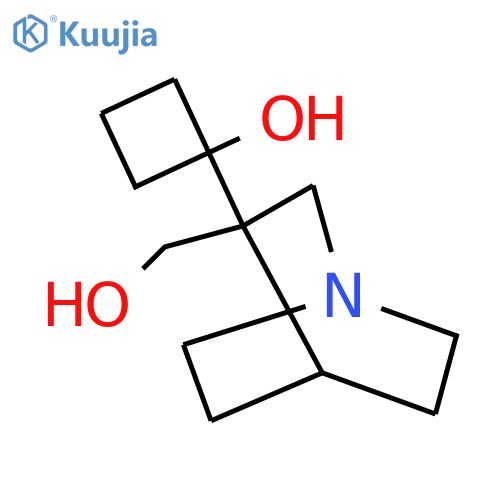 1-3-(hydroxymethyl)-1-azabicyclo2.2.2octan-3-ylcyclobutan-1-ol structure