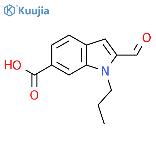 2-formyl-1-propyl-1H-indole-6-carboxylic acid structure