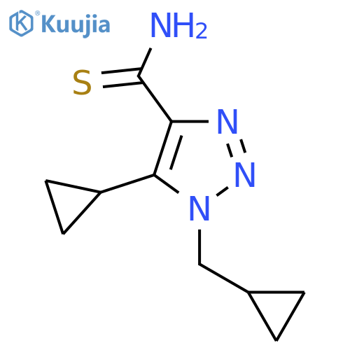 5-cyclopropyl-1-(cyclopropylmethyl)-1H-1,2,3-triazole-4-carbothioamide structure