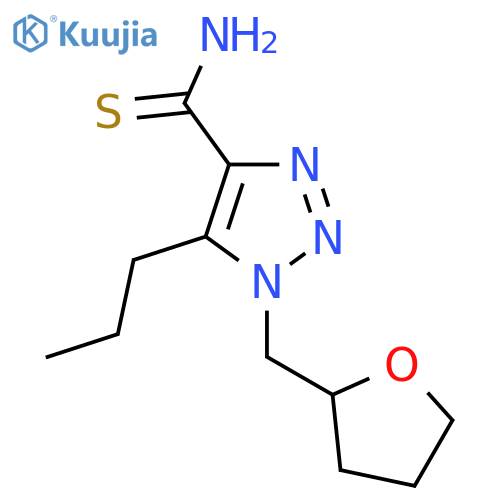 1-(oxolan-2-ylmethyl)-5-propyl-1H-1,2,3-triazole-4-carbothioamide structure