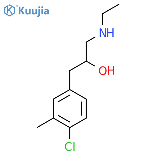 1-(4-chloro-3-methylphenyl)-3-(ethylamino)propan-2-ol structure