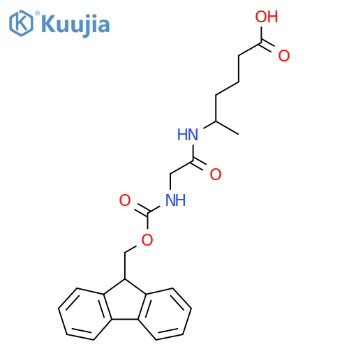 5-2-({(9H-fluoren-9-yl)methoxycarbonyl}amino)acetamidohexanoic acid structure