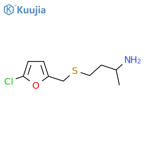 4-{(5-chlorofuran-2-yl)methylsulfanyl}butan-2-amine structure