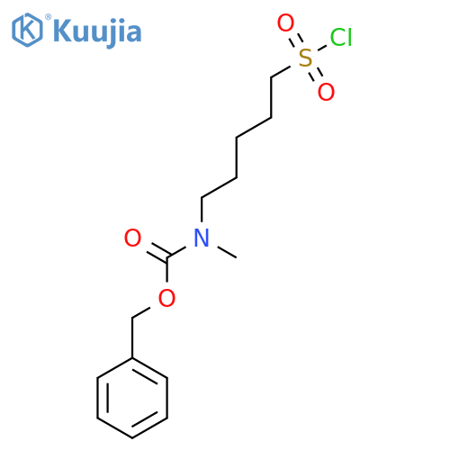 benzyl N-5-(chlorosulfonyl)pentyl-N-methylcarbamate structure