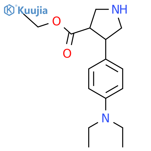 Ethyl 4-[4-(diethylamino)phenyl]pyrrolidine-3-carboxylate structure