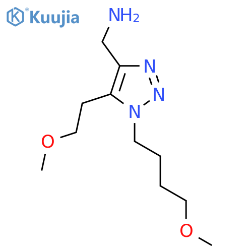 1-(4-methoxybutyl)-5-(2-methoxyethyl)-1H-1,2,3-triazol-4-ylmethanamine structure