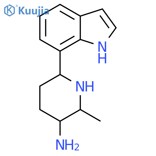 6-(1H-indol-7-yl)-2-methylpiperidin-3-amine structure