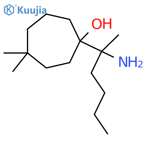 1-(2-aminohexan-2-yl)-4,4-dimethylcycloheptan-1-ol structure